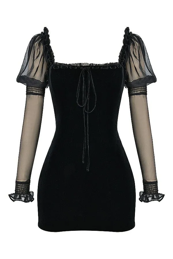 Women Syana Black Velvet Mini Dress House Of CB Dresses Women Syana Black Velvet Mini Dress House Of CB Dresses