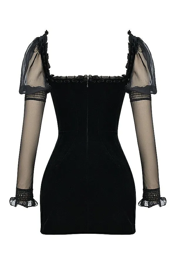 Women Syana Black Velvet Mini Dress House Of CB Dresses Women Syana Black Velvet Mini Dress House Of CB Dresses