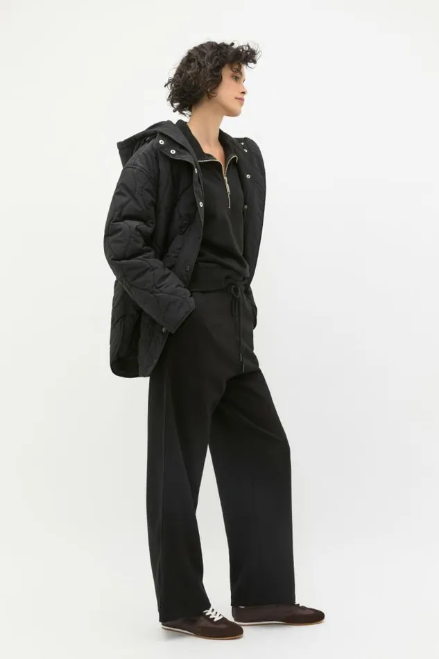 Women TShirts and Tops Seed Heritage Core Heritage Half Zip Sweat Black
