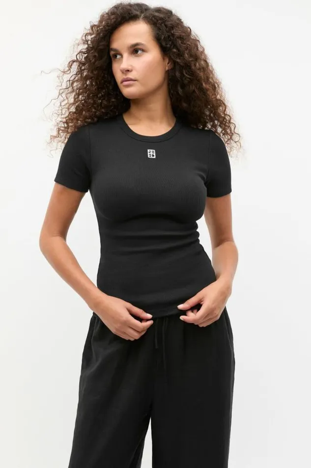 Women TShirts and Tops Seed Heritage Heritage Rib Tee Black
