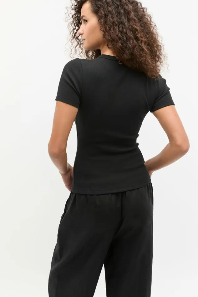 Women TShirts and Tops Seed Heritage Heritage Rib Tee Black
