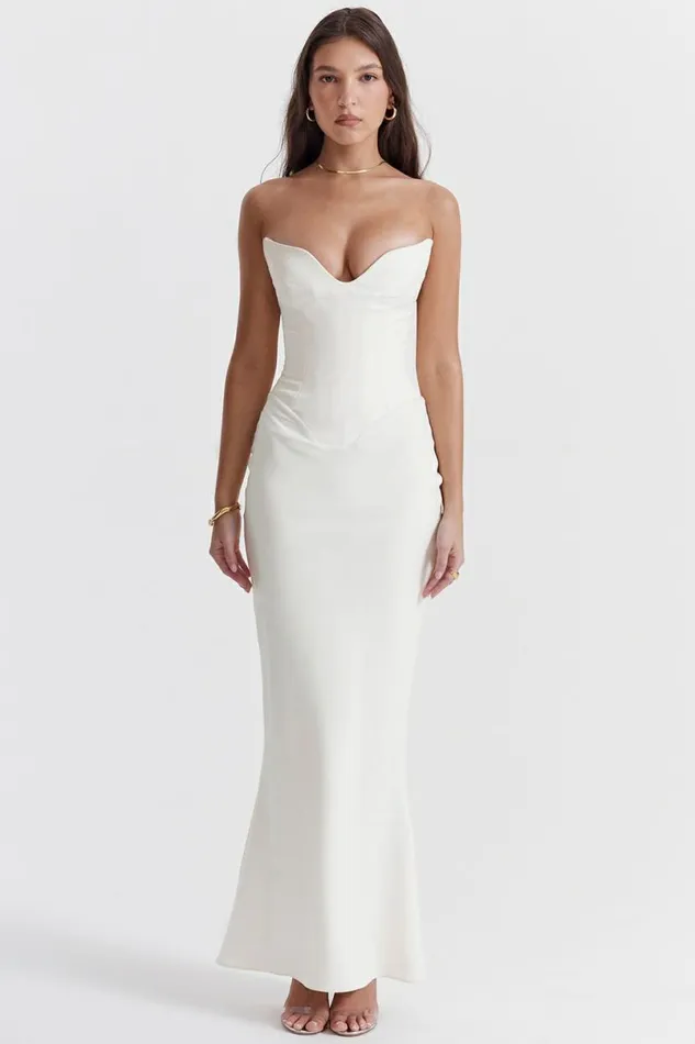 Women Tamara Ivory Strapless Corset Dress House Of CB Dresses