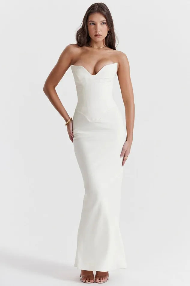 Women Tamara Ivory Strapless Corset Dress House Of CB Dresses