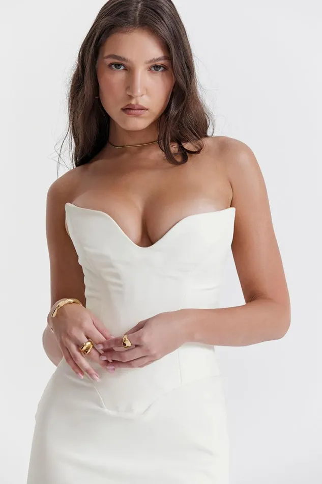Women Tamara Ivory Strapless Corset Dress House Of CB Dresses