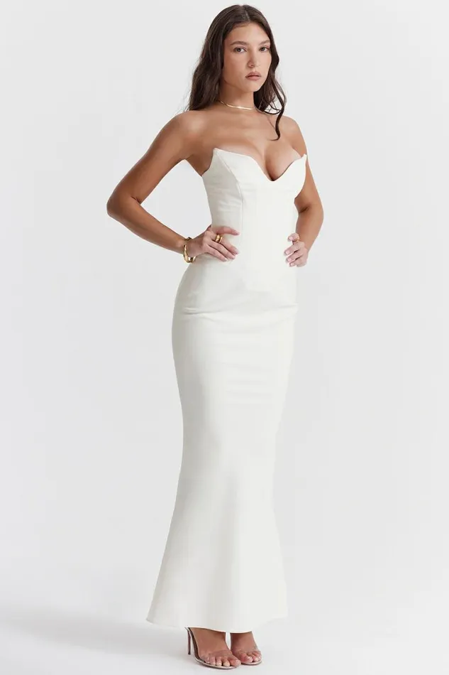 Women Tamara Ivory Strapless Corset Dress House Of CB Dresses