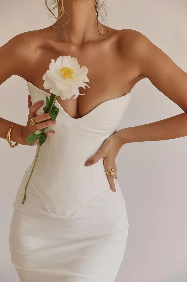 Women Tamara Ivory Strapless Corset Dress House Of CB Dresses