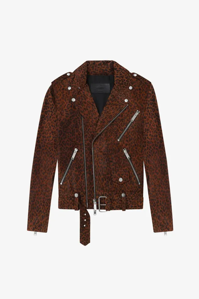 Women The Deuce Biker Jacket Leopard OTHER LEATHER JACKETS