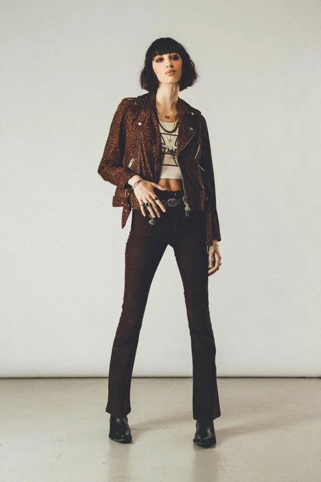 Women The Deuce Biker Jacket Leopard OTHER LEATHER JACKETS