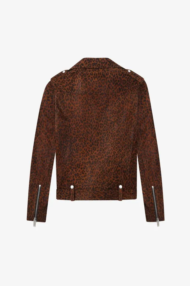 Women The Deuce Biker Jacket Leopard OTHER LEATHER JACKETS