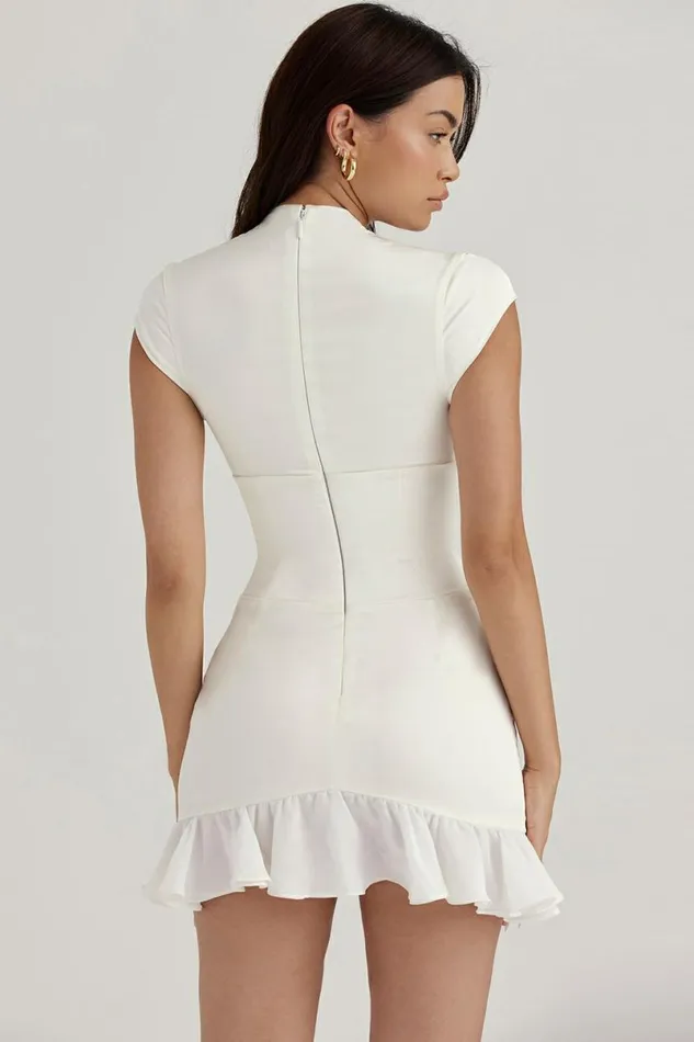 Women Tianna Ivory Ruffle Corset Dress House Of CB Dresses Women Tianna Ivory Ruffle Corset Dress House Of CB Dresses
