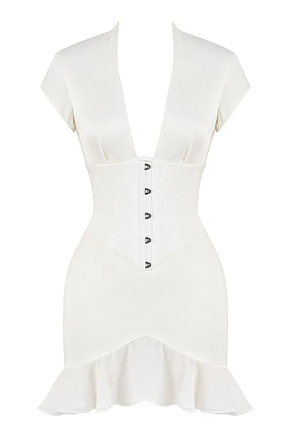 Women Tianna Ivory Ruffle Corset Dress House Of CB Dresses Women Tianna Ivory Ruffle Corset Dress House Of CB Dresses