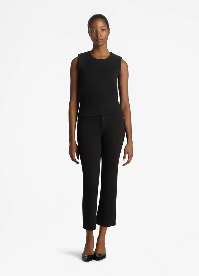 Women Tops and Shells St John Pique Knit Shell Black Women Tops and Shells St John Pique Knit Shell Black