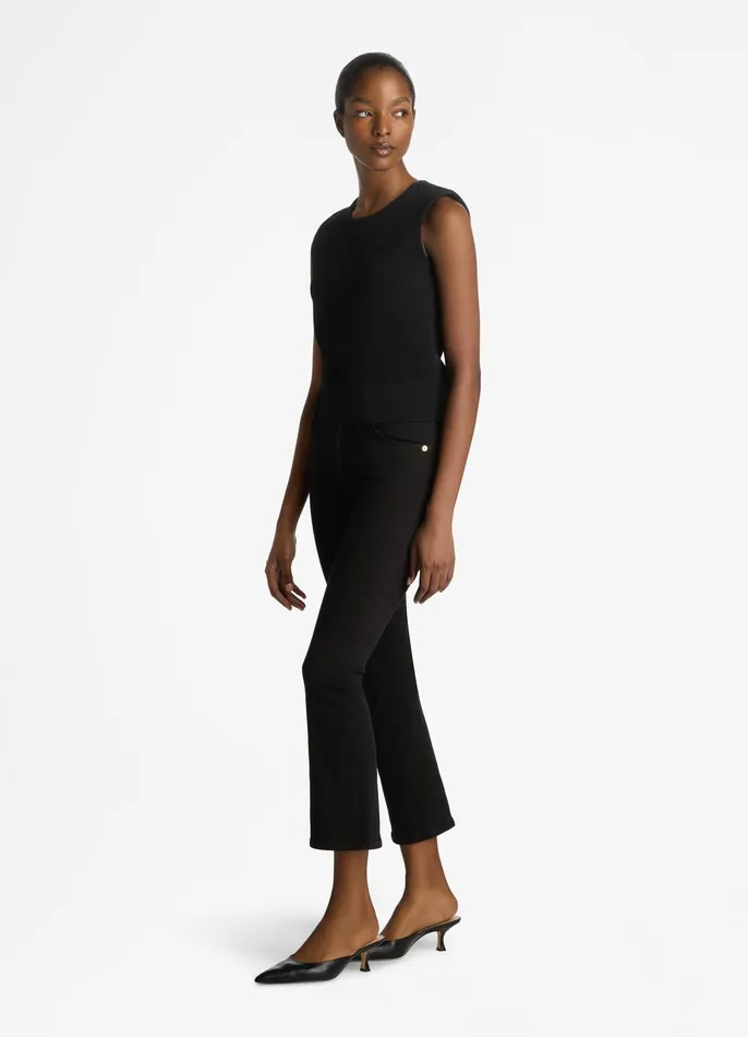 Women Tops and Shells St John Pique Knit Shell Black Women Tops and Shells St John Pique Knit Shell Black