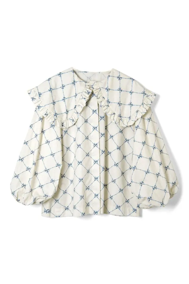 Women Tops Damson Madder Lola Blouse 8211 Bow Print