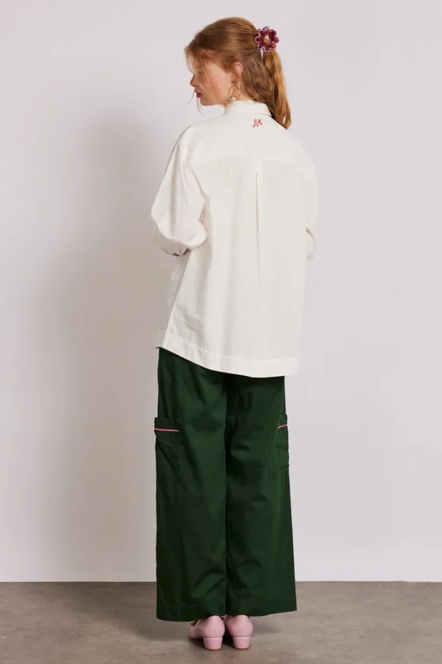 Women Tops Damson Madder Tuxedo Ruffle Shirt