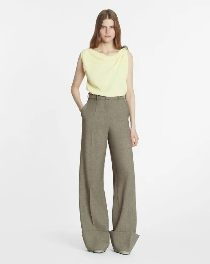 Women Tops Lanvin Arpge Ring Draped Top In Cady Clivia