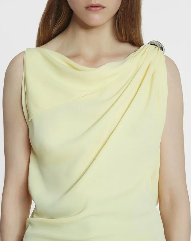 Women Tops Lanvin Arpge Ring Draped Top In Cady Clivia
