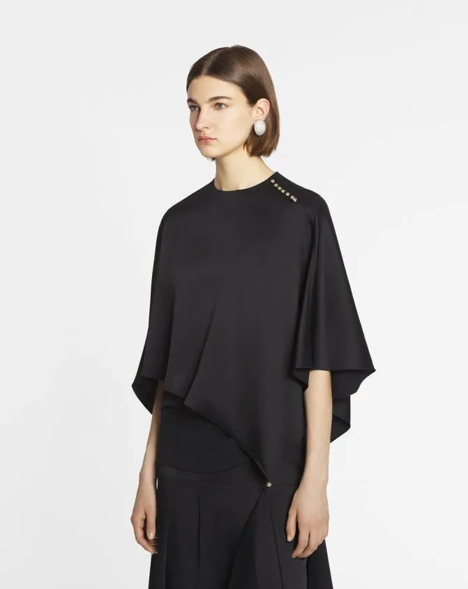 Women Tops Lanvin Cape Top Black Women Tops Lanvin Cape Top Black