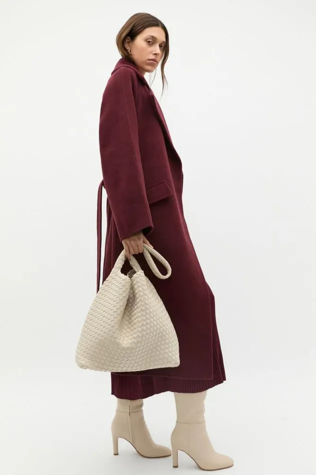 Women Tote Bags Seed Heritage Woven Textured Tote Oat