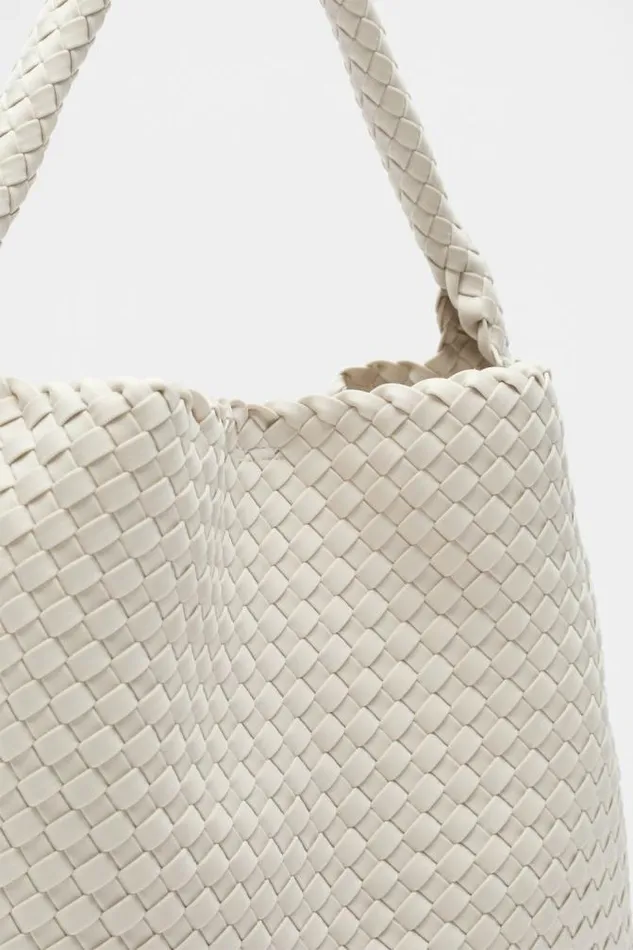 Women Tote Bags Seed Heritage Woven Textured Tote Oat