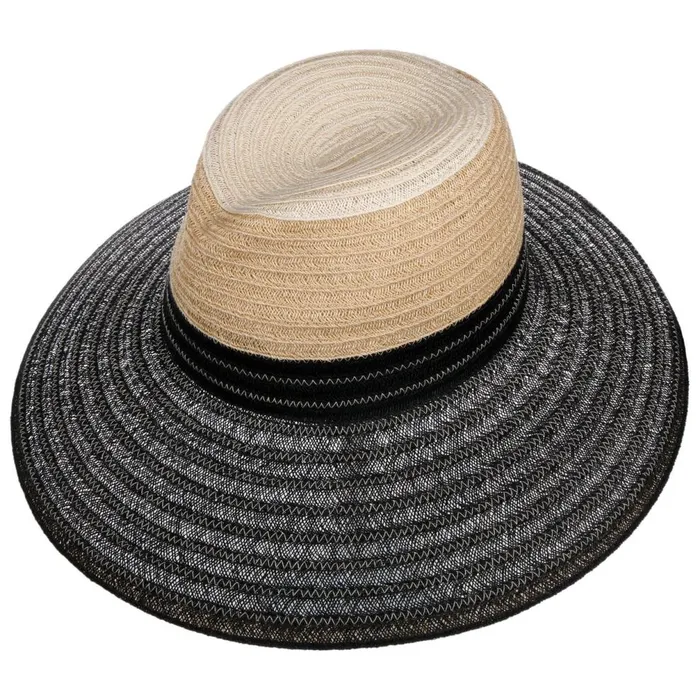 Women Tricolor Hemp Hat Brown Mayser Floppy Hats Women Tricolor Hemp Hat Brown Mayser Floppy Hats
