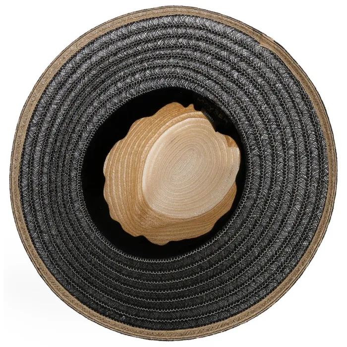 Women Tricolor Hemp Hat Brown Mayser Floppy Hats Women Tricolor Hemp Hat Brown Mayser Floppy Hats