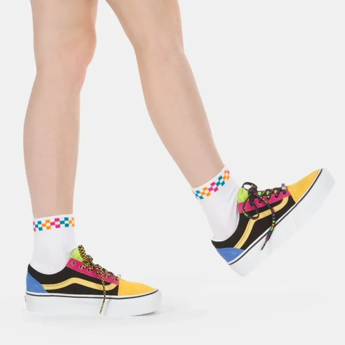 Women Vans Beads Old Skool Platform MultiTrue White Classics Shoes Women Vans Beads Old Skool Platform MultiTrue White Classics Shoes