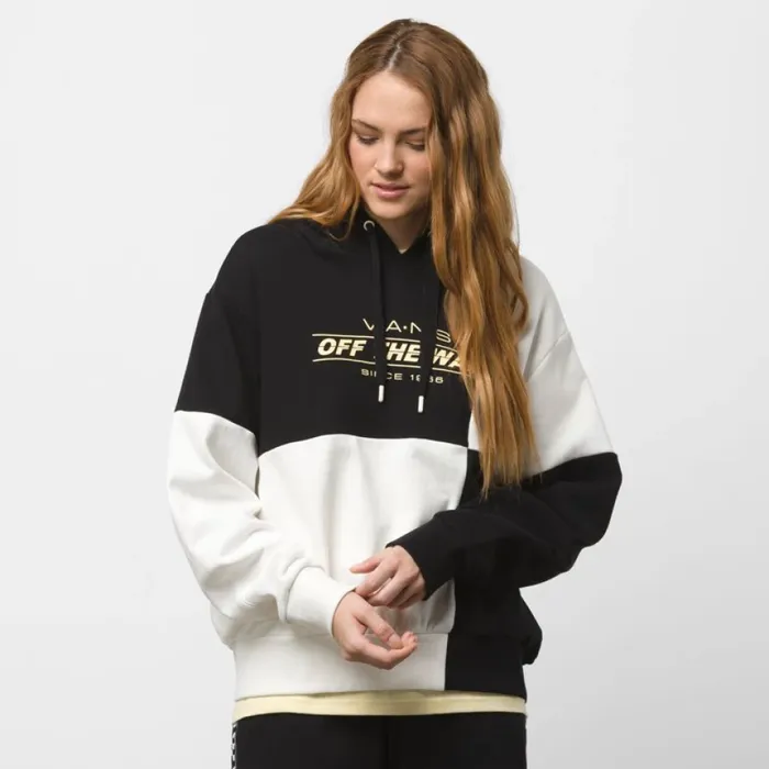 Women Vans Check Piece Oversized Hoodie Black Checkwork Hoodies and Jackets Women Vans Check Piece Oversized Hoodie Black Checkwork Hoodies and Jackets