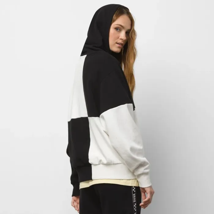 Women Vans Check Piece Oversized Hoodie Black Checkwork Hoodies and Jackets Women Vans Check Piece Oversized Hoodie Black Checkwork Hoodies and Jackets