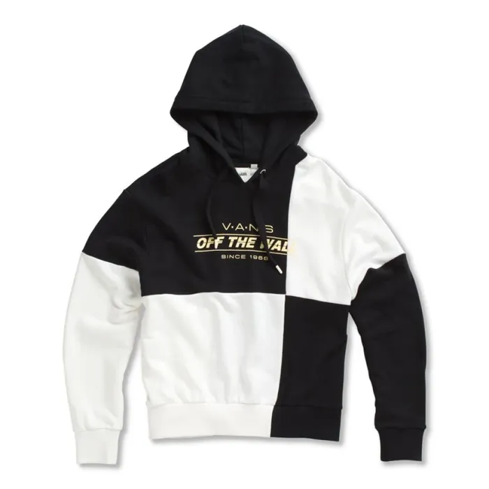 Women Vans Check Piece Oversized Hoodie Black Checkwork Hoodies and Jackets Women Vans Check Piece Oversized Hoodie Black Checkwork Hoodies and Jackets