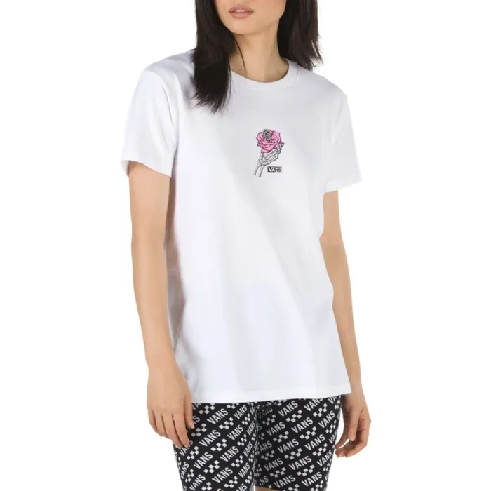 Women Vans Clawdia Boyfriend Tee White TShirts and Tanks