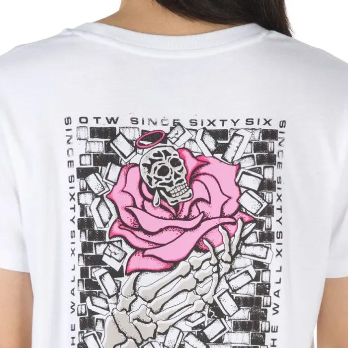 Women Vans Clawdia Boyfriend Tee White TShirts and Tanks