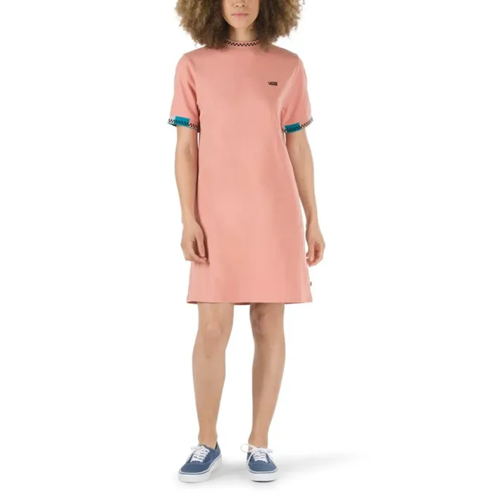 Women Vans Hi Roller Tri Check Dress Rose Dawn Dresses