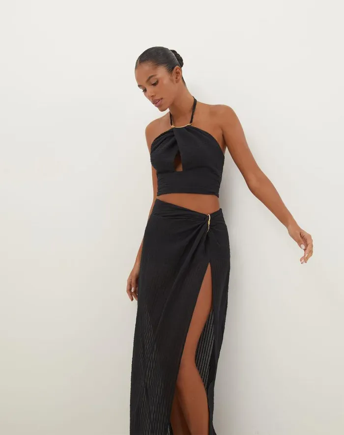 Women ViX Paula Hermanny Bottoms Eug Midi Skirt 8211 Black