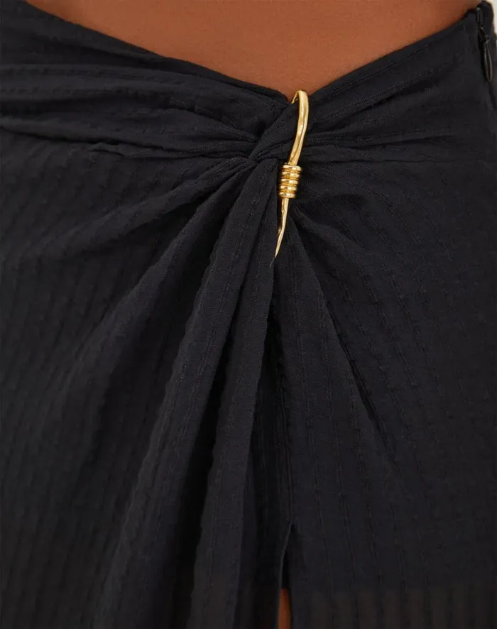 Women ViX Paula Hermanny Bottoms Eug Midi Skirt 8211 Black