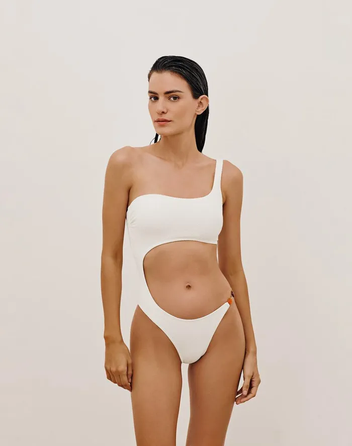 Women ViX Paula Hermanny Bottoms Firenze Martha One Piece 8211 White