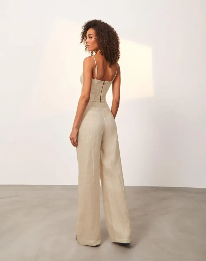 Women ViX Paula Hermanny Bottoms Whitney Tailored Pants 8211 Natural