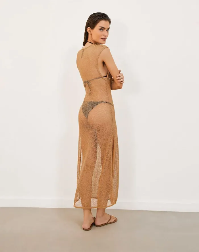 Women ViX Paula Hermanny Cover Ups Kimmy Long Cover Up 8211 Dark Desert