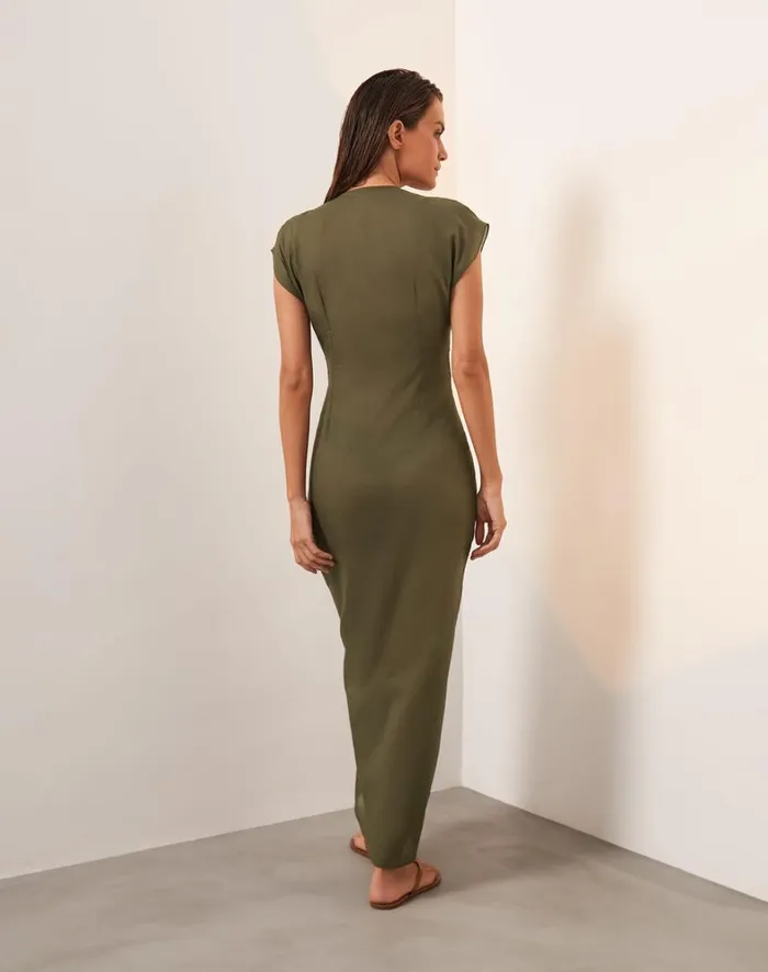 Women ViX Paula Hermanny Cover Ups Sasha Long Cover Up 8211 Evergreen