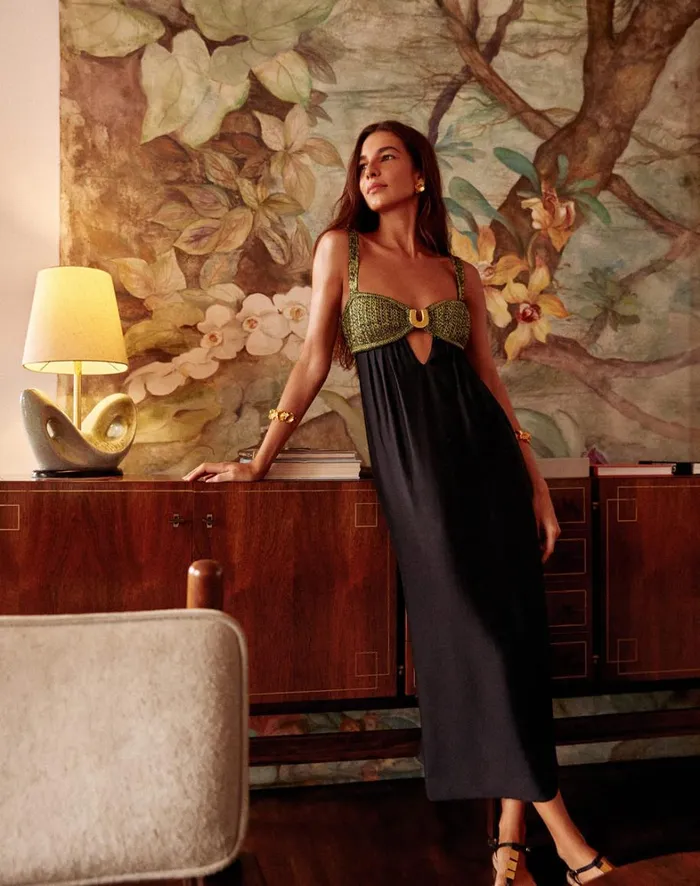 Women ViX Paula Hermanny Dresses Aria Long Dress 8211 Black
