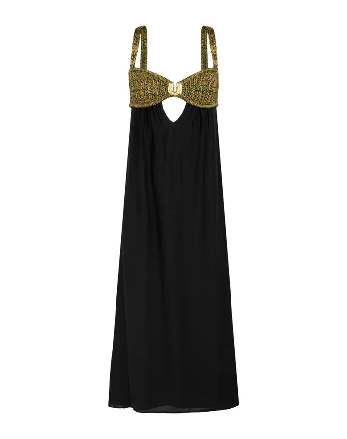 Women ViX Paula Hermanny Dresses Aria Long Dress 8211 Black