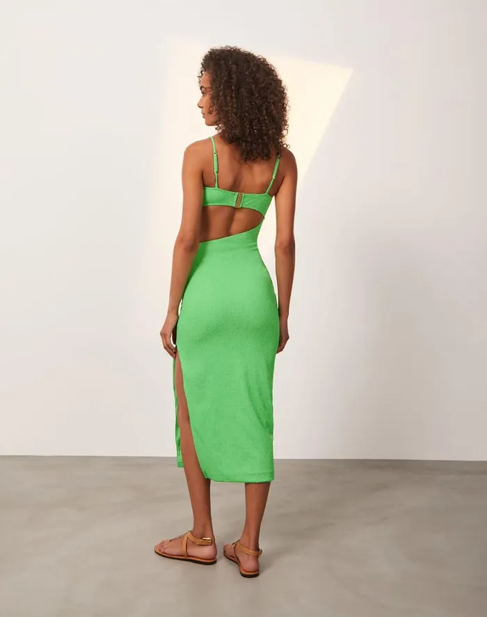 Women ViX Paula Hermanny Dresses Firenze Kelly Detail Midi Dress 8211 Seaside