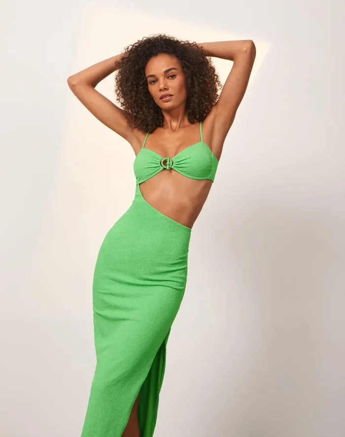 Women ViX Paula Hermanny Dresses Firenze Kelly Detail Midi Dress 8211 Seaside