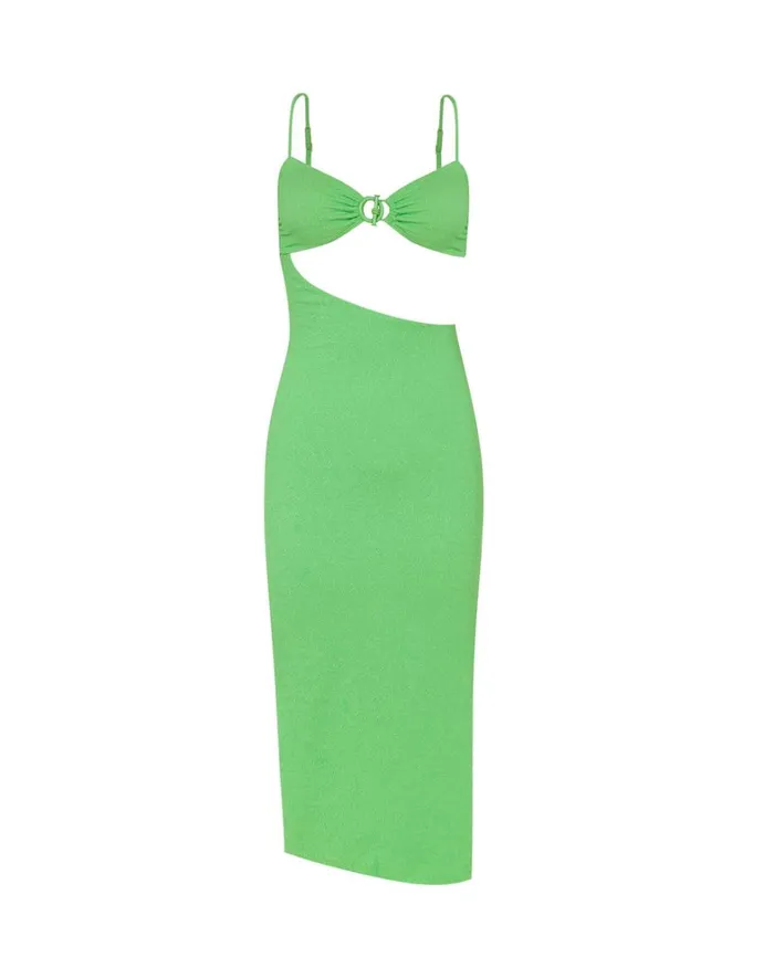 Women ViX Paula Hermanny Dresses Firenze Kelly Detail Midi Dress 8211 Seaside