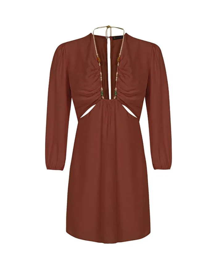 Women ViX Paula Hermanny Dresses Mel Detail Short Dress 8211 Nutshell