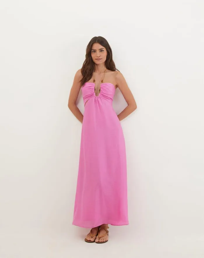 Women ViX Paula Hermanny Dresses Melina Detail Midi Dress 8211 Gerbera