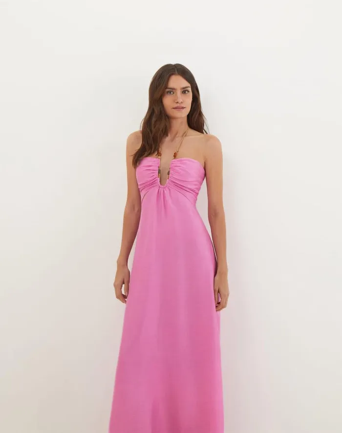 Women ViX Paula Hermanny Dresses Melina Detail Midi Dress 8211 Gerbera