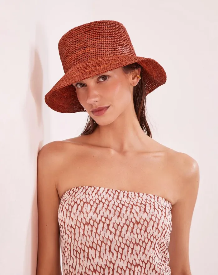 Women ViX Paula Hermanny Hats Bucket Hat 8211 Brick