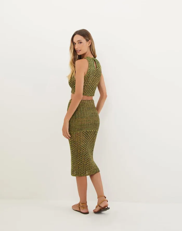 Women ViX Paula Hermanny Matching Sets Knit Aria Blouse 8211 Green