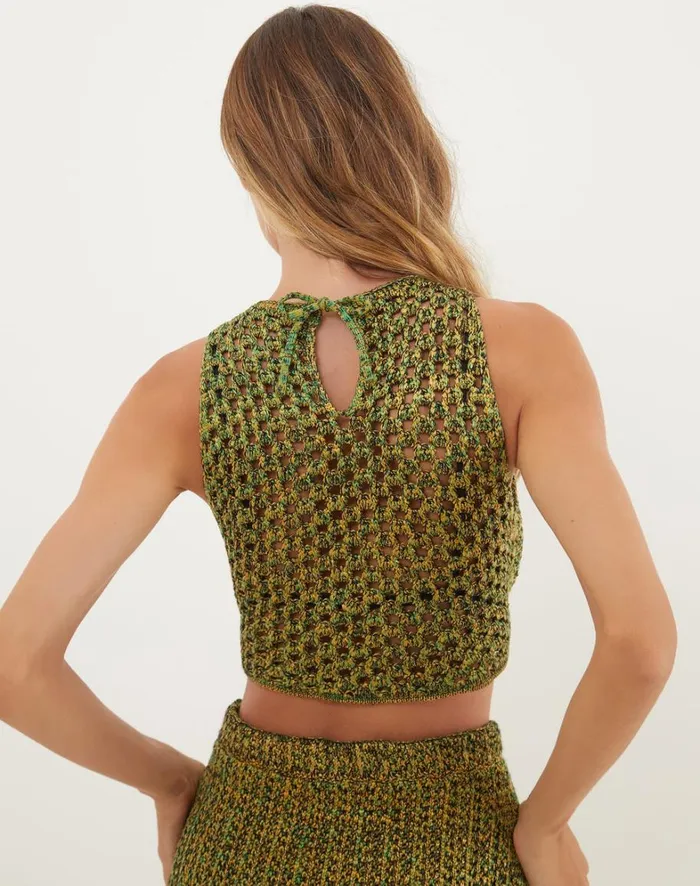 Women ViX Paula Hermanny Matching Sets Knit Aria Blouse 8211 Green